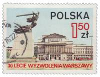 (1975-001) Марка Польша "Памятник Нике, Варшава"    30-летие освобождения Варшавы II Θ