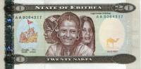 Банкнота Эритрея 1997 год 20 накфа Жители   UNC
