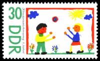 (1967-041) Марка Германия (ГДР) "Играющие дети"    День защиты детей III O
