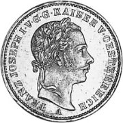 () Монета Австро-Венгрия 1858 год 1  ""   Биметалл (Платина - Золото)  UNC