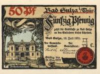 (№1921) Банкнота Германия 1921 год "50 Pfennig"