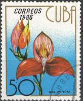 (1986-062) Марка Куба "Диза унифлора"    Орхидеи III Θ