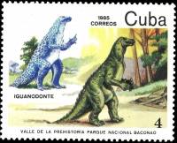 (1985-014) Марка Куба "Игуанодон"    Национальный парк Баконао III Θ