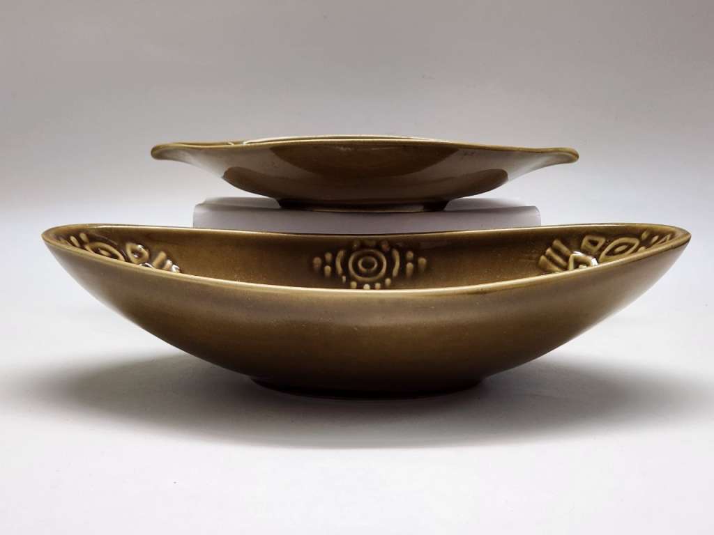 Блюда 2 шт овальные фаянс СССР ЛОЗ винтаж