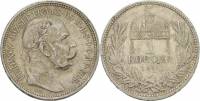 (1915) Монета Венгрия 1687 год 1 крона "Франц Иосиф I"  Серебро Ag 835  XF
