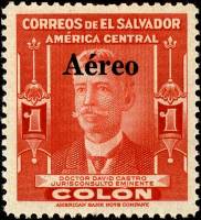 (№1948-654) Марка Сальвадор 1948 год "Дэвид Кастро 18491905", Гашеная