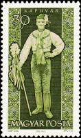 (1963-059) Марка Венгрия "Мужчина из Капувара"    Национальные костюмы Венгрии III Θ