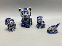 Фигурки сувенирные Гжель 4 шт котики