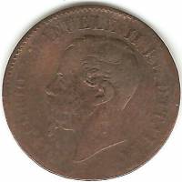 (№1867km2.3) Монета Италия 1867 год 2 Centesimi (Т)