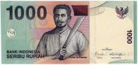 Банкнота Индонезия 2009 год 1 000 рупий Капитан Паттимура   UNC