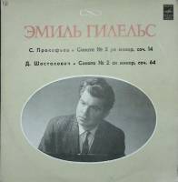 Пластинка виниловая , Сонаты С. Прокофьева и Д. Шостаковича Мелодия 300 мм. Excellent