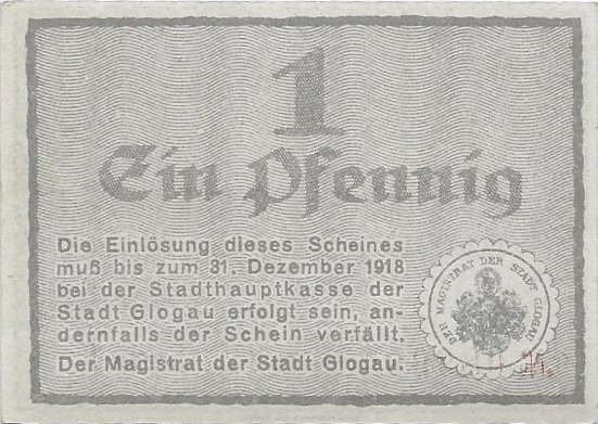 (№1916) Банкнота Германия 1916 год &quot;1 Pfennig&quot;