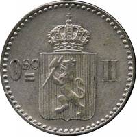 (№1872km338.1) Монета Норвегия 1872 год 3 Skilling