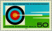 (1979-015) Марка Германия (ФРГ) "Мишень"    ЧМ по стрельбе из лука III Θ