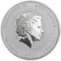 (1985) Монета Австралия 2017 год 1 доллар   Биметалл (Серебро - Ниобиум)  UNC