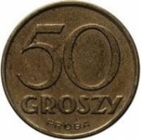 (№1938) Монета Польша 1938 год 50 Groszy (PROacute)