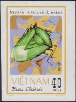 (1982-064a) Марка Вьетнам "Зеленый вонючий клоп"  Без перфорации  Насекомые III Θ