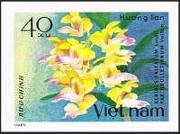 (1979-053a) Сцепка (2 м) Вьетнам "Орхидея фалькатум"  Без перфорации  Орхидеи III Θ