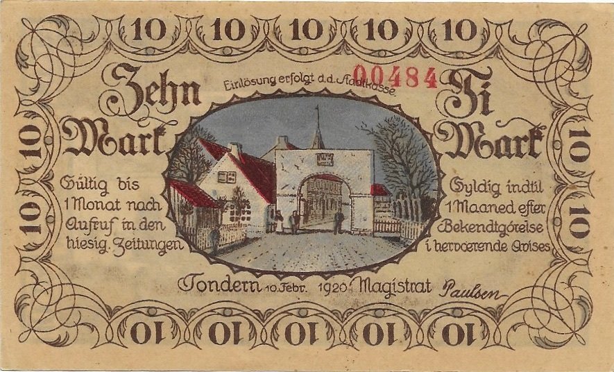 (№1920) Банкнота Германия 1920 год &quot;10 Mark&quot;