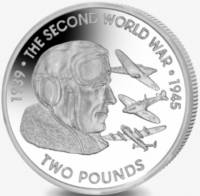 (2019) Монета Британская терр в Инд океане 2019 год 2 фунта "2-я мировая война. Авиация"  Серебро Ag