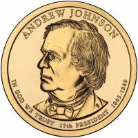 (17p) Монета США 2011 год 1 доллар "Эндрю Джонсон" 2011 год Латунь  UNC
