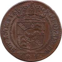 (№1798km54(neuchacirc;tel)) Монета Швейцария 1798 год 4 Kreuzer (Фридрих Вильгельм III)