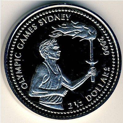(1999) Монета Либерия 1999 год 2 1/2 доллара &quot;XXVII Летняя олимпиада Сидней 2000&quot;  Медь-Никель  PROO