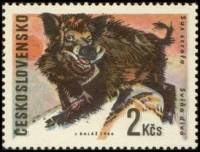 (1966-079) Марка Чехословакия "Кабан"    Животные II Θ