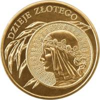 (112) Монета Польша 2006 год 2 злотых "История злотого 10 злотых 1932 года"  Латунь  UNC