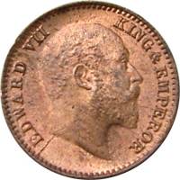 (№1903km497) Монета Индия 1903 год 1/12 Anna