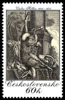 (1975-003) Марка Чехословакия "Заяц"    Старинные гравюры на охотничьи темы III Θ