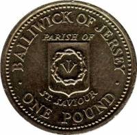 (№1984km60) Монета Джерси 1984 год 1 Pound (Приход Святого Спасителя)