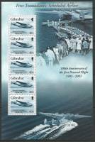 (№2003-1038) Лист марок Гибралтар 2003 год "Боинг 314 Клиппер 40р МС", Гашеный