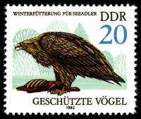 (1982-042) Марка Германия (ГДР) "Орлан-белохвост"    Охраняемые птицы II Θ