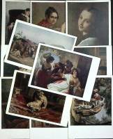 Набор открыток "Живопись. ИЗОГИЗ. Гос. Третьяковская галлерея", 16  шт., 50-е г.