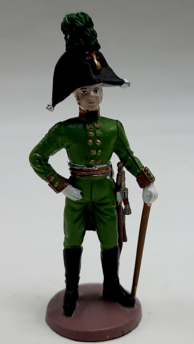 Оловянный солдатик &quot;Обер-офицер 18-го егерского полка, 1802-1804 г.&quot;