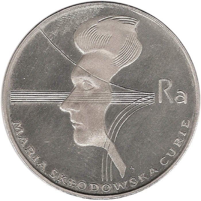 (1974) Монета Польша 1974 год 100 злотых &quot;Мария Склодовская-Кюри&quot;  Серебро Ag 625  PROOF