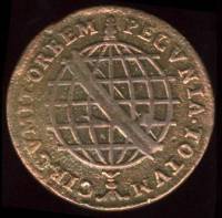  Монета Бразилия 1835 год 40     Медь  UNC