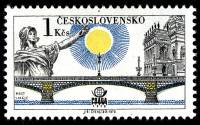(1978-027) Марка Чехословакия "Мост 1-го мая "    Международная выставка марок Прага III Θ