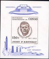 (№1966-9) Блок марок Республика Конго 1966 год "Джон Ф Кеннеди 19171963", Гашеный