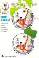 (№2002-712) Блок марок Корея Южная 2002 год "2002 KoreaJapan чемпионата мира по футболу", Гашеный