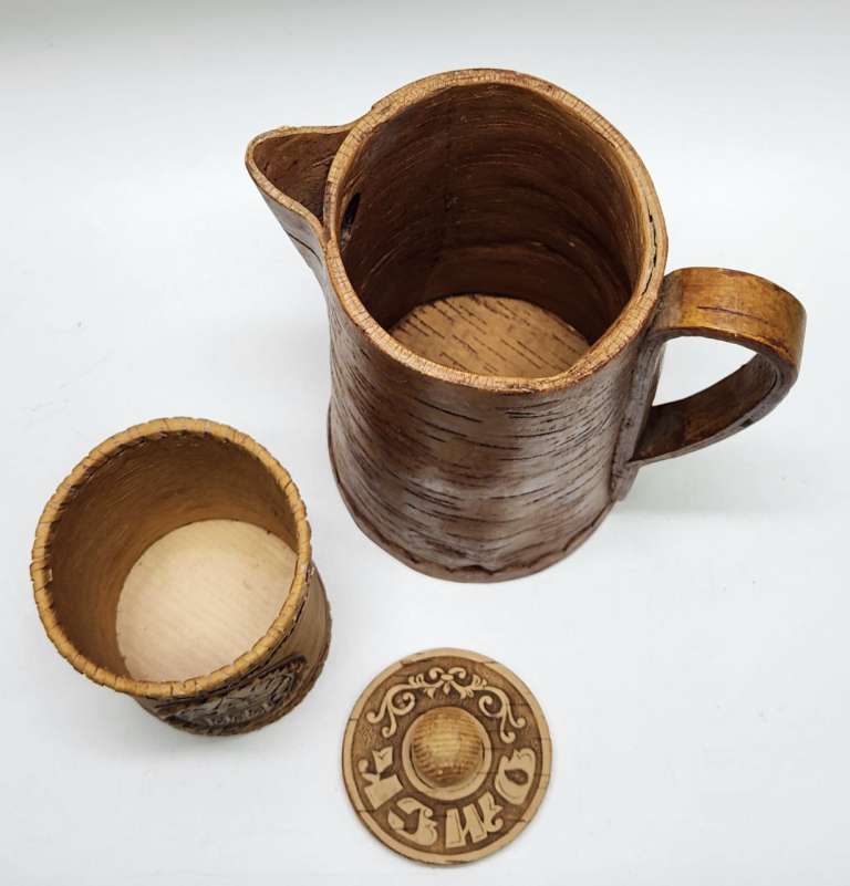  Кувшин и банка для хранения Омск береста