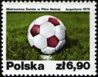 (1978-019) Марка Польша "Футбольный мяч"    Чемпионат мира по футболу 1978, Аргентина III Θ