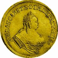 (1751, апрел) Монета Россия 1751 год Два червонца   Золото Au 986  XF