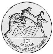 (№1986km23a) Монета Гамбия 1986 год 10 Dalasis (В XIII игры Содружества 1986 Эдинбург - Серебряное и