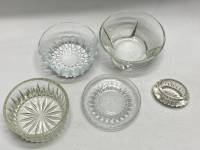 Набор розетки стекло 5 шт (состояние на фото)