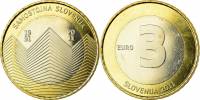 (2011) Монета Словения 2011 год 3 евро "Независимость 20 лет"  Биметалл  UNC