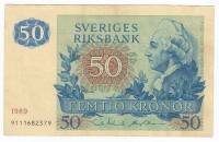 (1989) Банкнота Швеция 1989 год 50 крон "Густав III"   VF