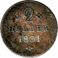 () Монета Германия (Империя) 1831 год 2  ""   Медь  UNC