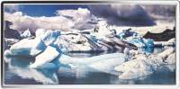 (№2017) Монета Острова Кука 2017 год 1/4 Dollar (Красота природы, ледник Исландии)